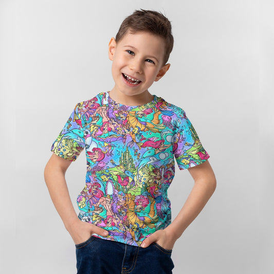 Under the Sea Storybook Scenes - Kid’s Short Sleeve T-Shirt