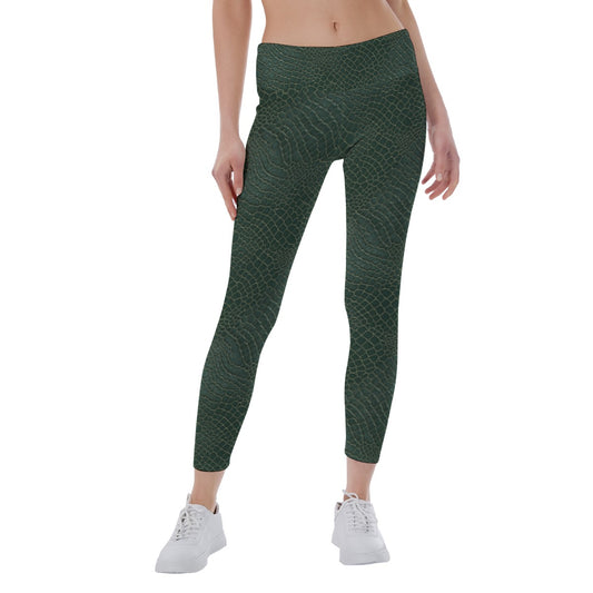 Animal Print - Alligator - Women's Yoga Leggings