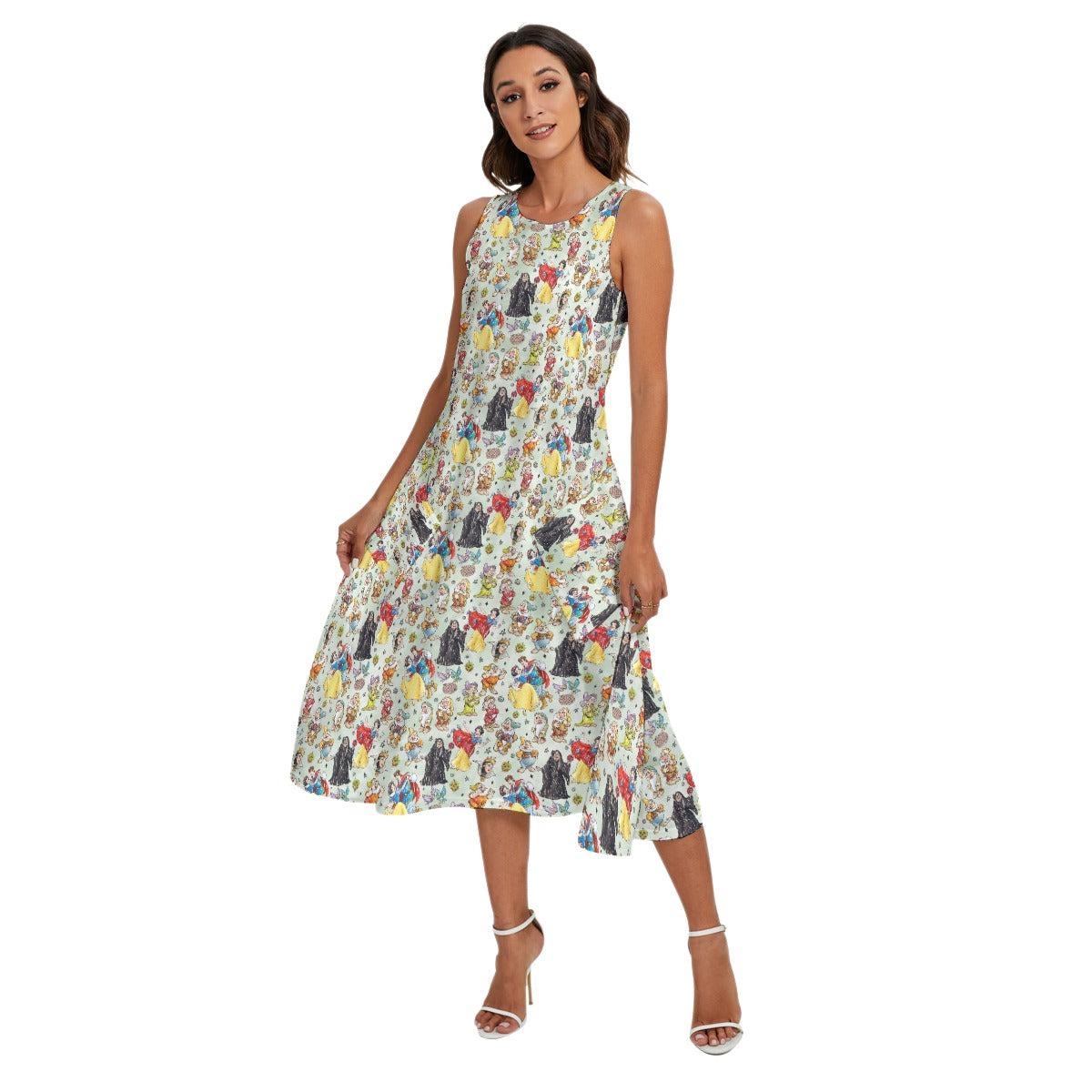 Fairest Crew Sketch - Women’s Diagonal Pocket Midi Dress