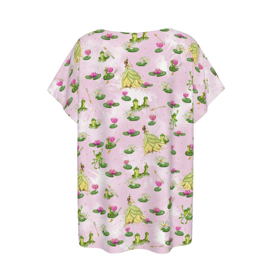 Watercolor Bayou Princess & FrogFrog - Women’s Relaxed Fit Scoop Tee