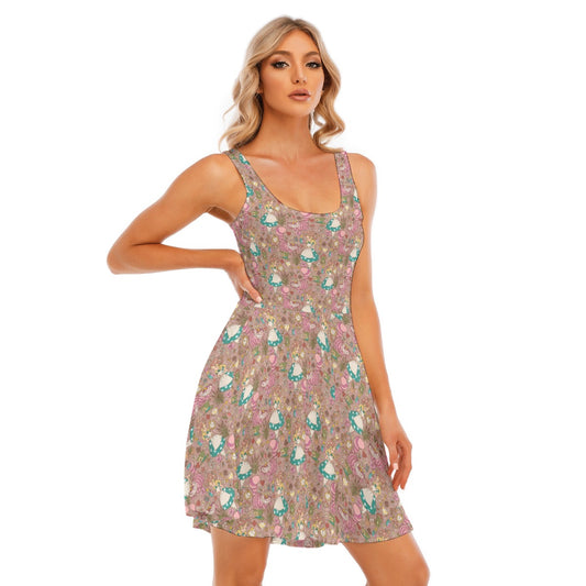Whimsical Wonderland Cottagecore - Women's Sleeveless Pocket Skater Dress