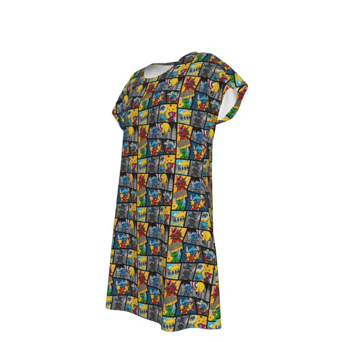 Superhero Stitch - Comic Action - Women's T-Shirt Dress