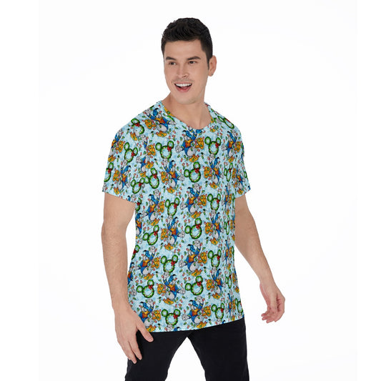 Duck’s Holiday Lights Tangle - Men's Short Sleeve T-Shirt
