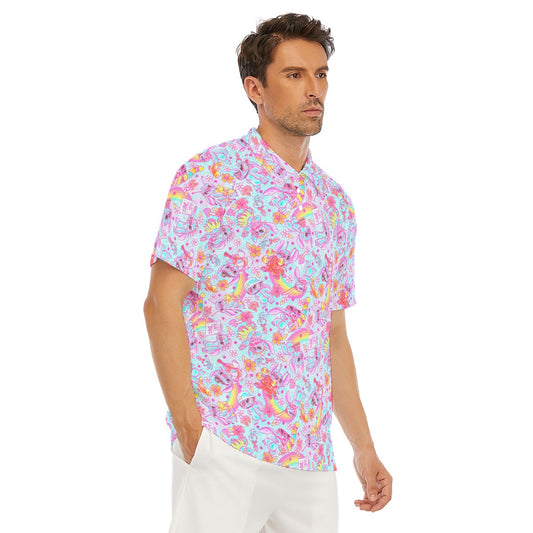 Neon Rainbow Mischief - Men's Polo Shirt