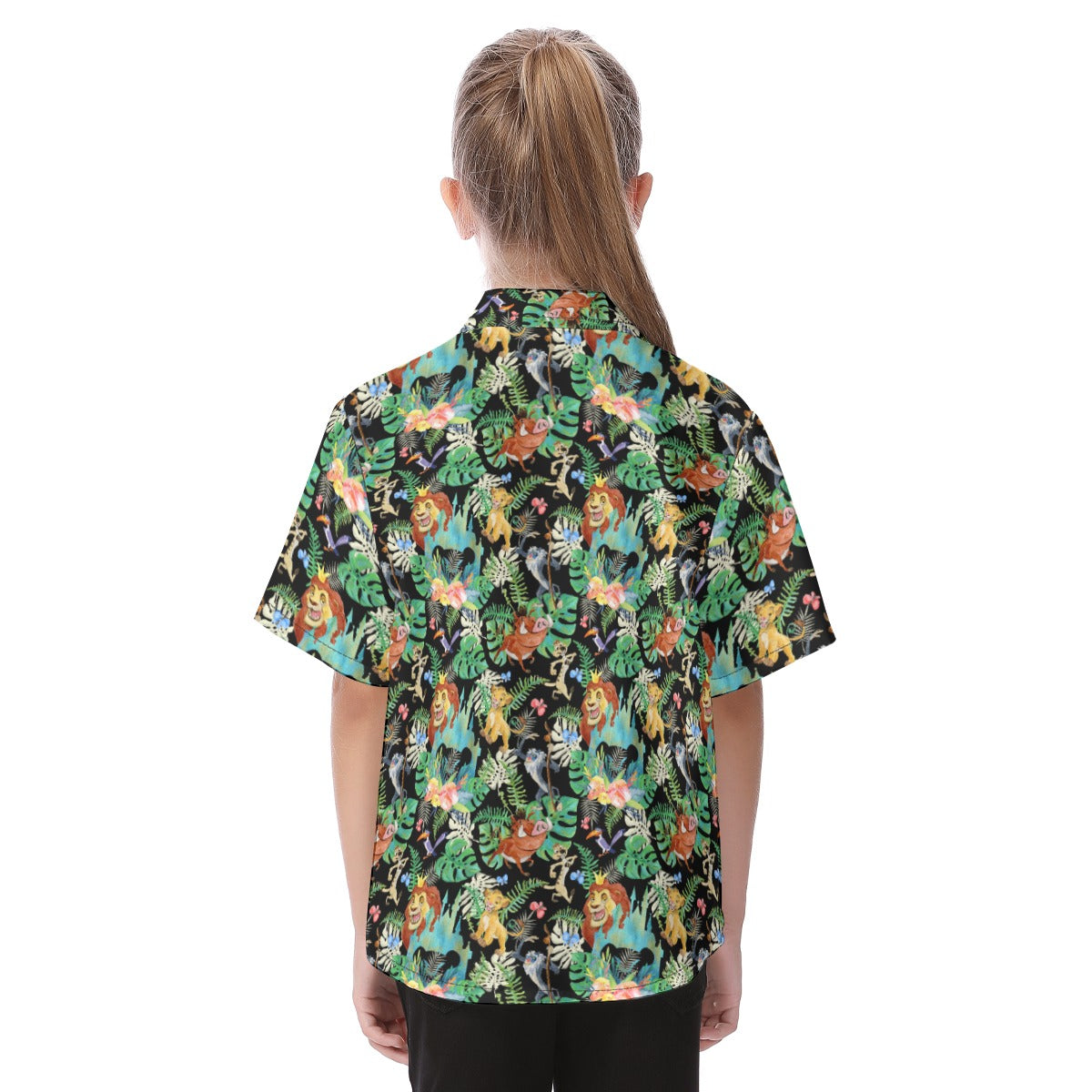 Watercolor Jungle Pride - Kid's Hawaiian Button Up Shirt