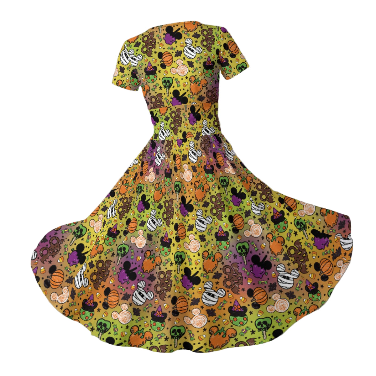 Monster Snacks Treats - Women's V-Neck Ruched Midi Dress