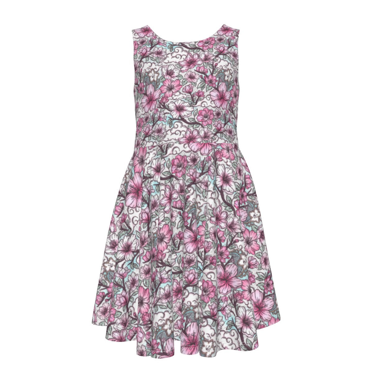 Fairytale Florals – Blossoms of Honor - Kid's Sleeveless Skater Dress