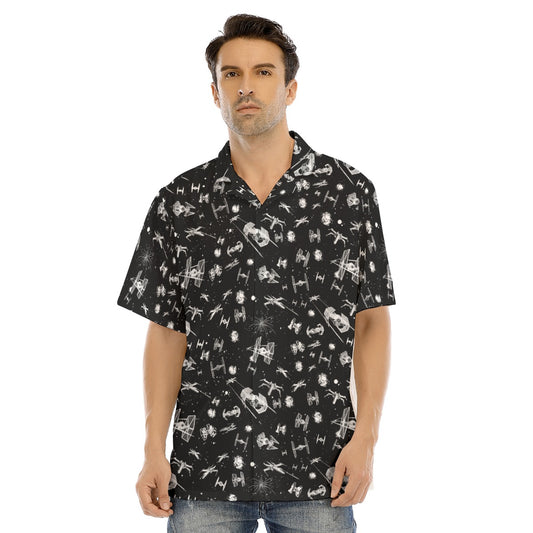 Epic Space Battle Ships - Men's Hawaiian Button Up Shirt