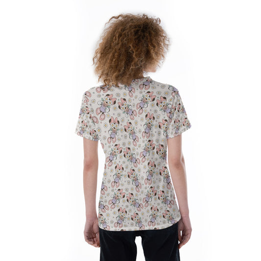 Daisy Crown Delight - Women's Short Sleeve V-Neck T-Shirt
