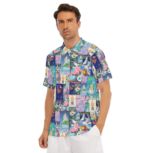 Vintage Fantasy Ride Posters - Men's Polo Shirt