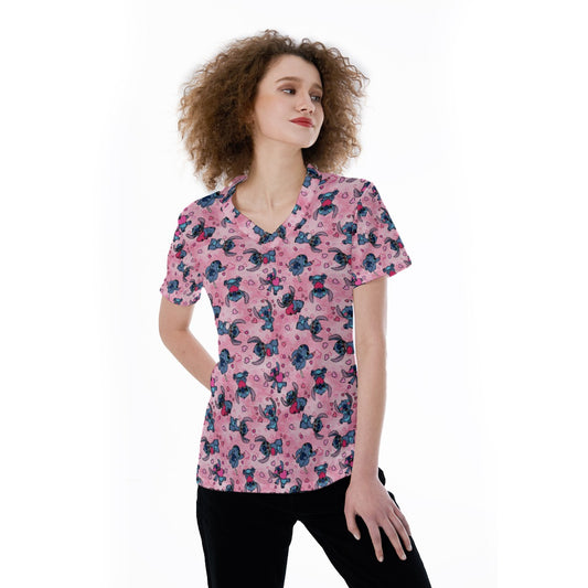 Valentine’s Mischief - Women's Short Sleeve V-Neck T-Shirt
