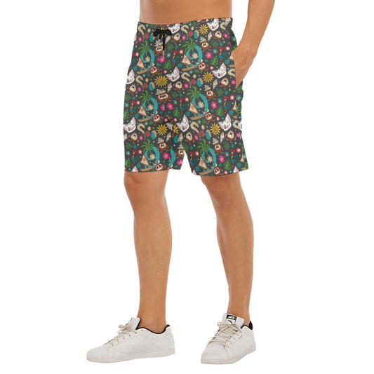 Polynesian Princess Icons - Men’s Pocket Beach Shorts