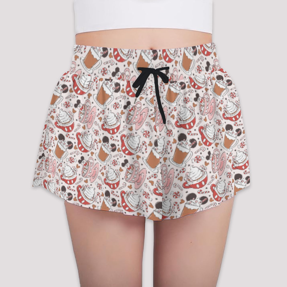 Magic Mouse Hot Chocolate - Girls’ Flowy Pocket Shorts