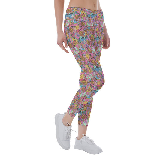 Tattoo Hearts Woodland Friendsends - Women's Yoga Leggings