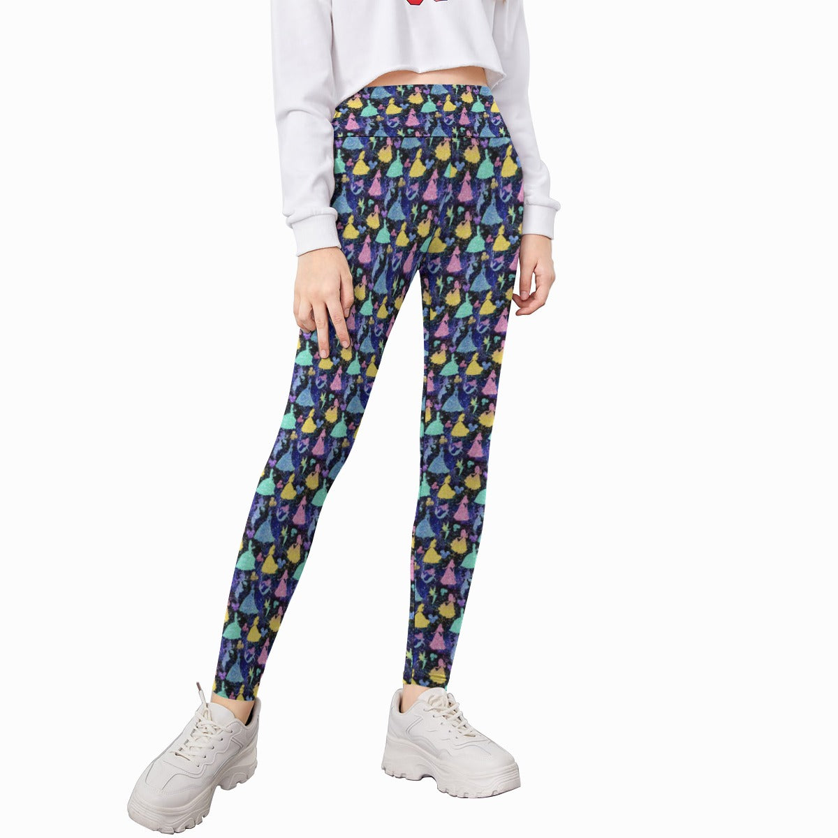 Princess Glitter Silhouettes - Kid's Leggings