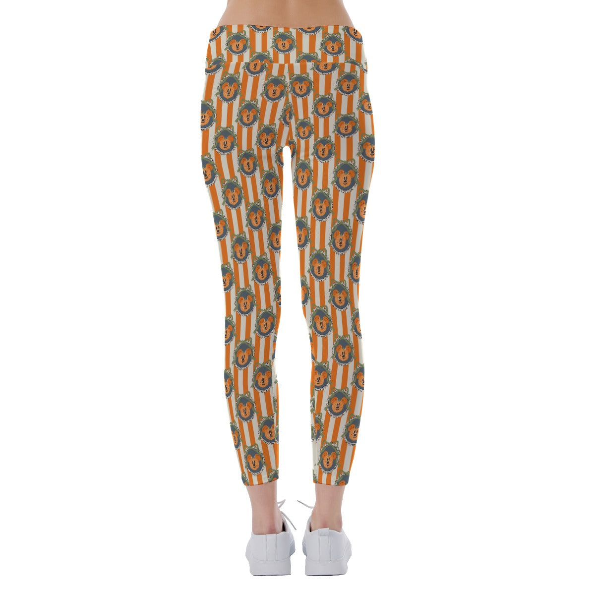 Pumpkin Cameo Stripes - Women's Yoga Leggings