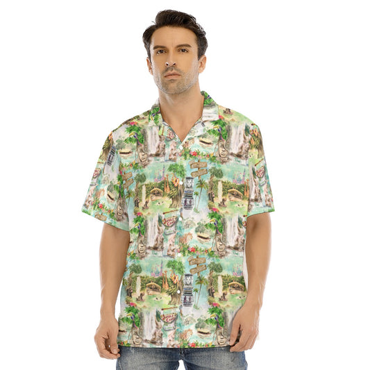 Jungle River Cruise - Men's Hawaiian Button Up Shirt