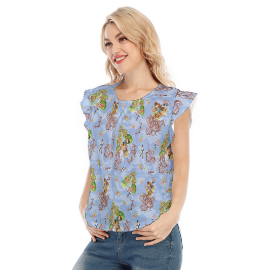 Briar Patch Splash - Women’s Flutter Sleeve Top