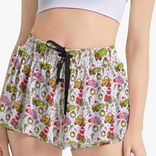 Holiday Race Day - Women's Flowy Pocket Shorts