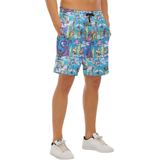 Mythic Hero Chaos Clouds - Men’s Pocket Beach Shorts