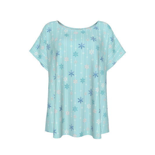 Ice Queen Snowflake Pattern - Women’s Relaxed Fit Scoop Tee