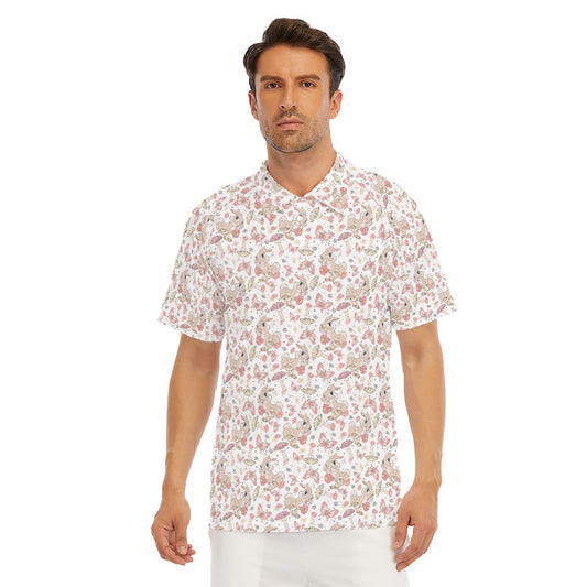 Woodland Bunny Cottagecore - Men's Polo Shirt