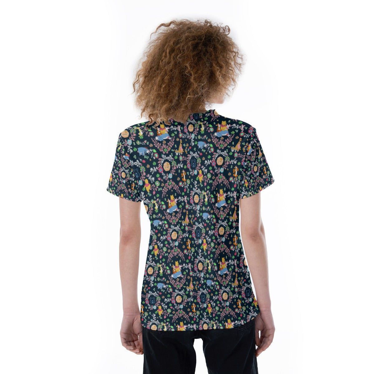 Garden Whimsy - Hundred Acre Blooms - Women's Short Sleeve V-Neck T-Shirt