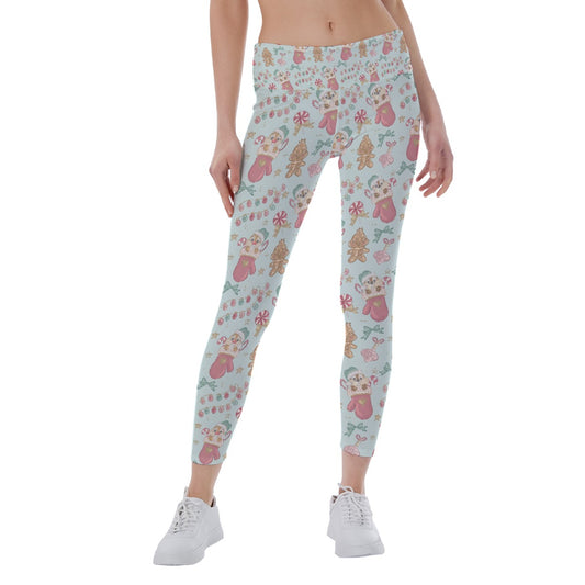 Cheeky Chipmunks Candy Cane Cheer - Women's Yoga Leggings