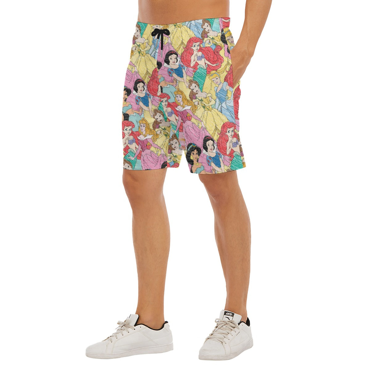 Princess Sketches - Men’s Pocket Beach Shorts