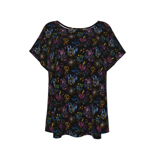 Mouse Friends’ Love in the Sky - Women’s Relaxed Fit Scoop Tee