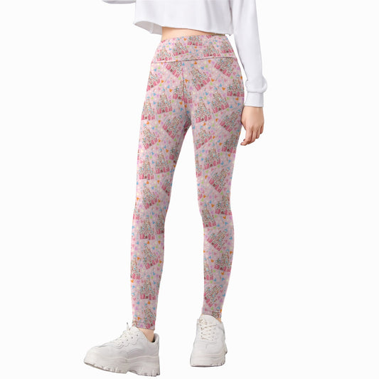 25th Birthday Cake Castle - Kid's Leggings