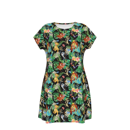 Watercolor Jungle Pride - Women's T-Shirt Dress