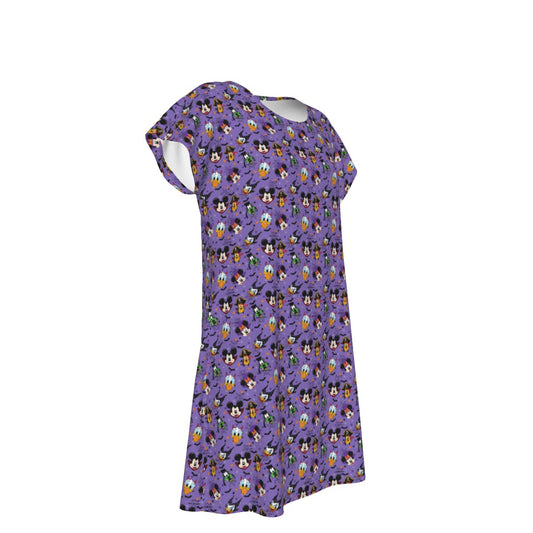 Halloween Friends in Costume - Women's T-Shirt Dress
