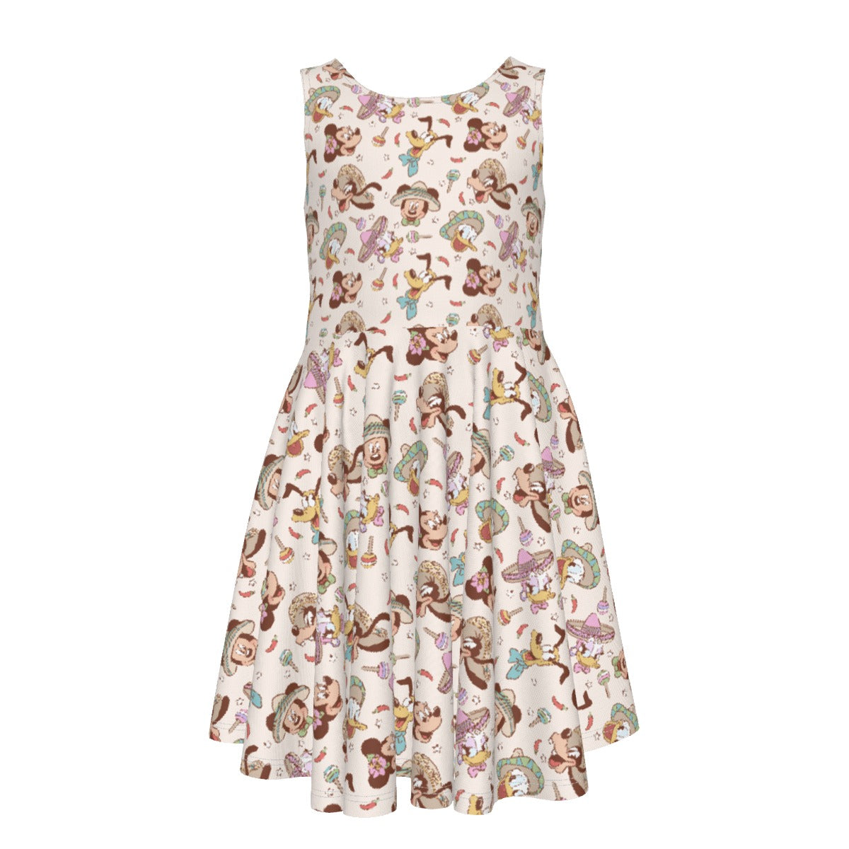 Fiesta Sombrero Pals - Kid's Sleeveless Skater Dress