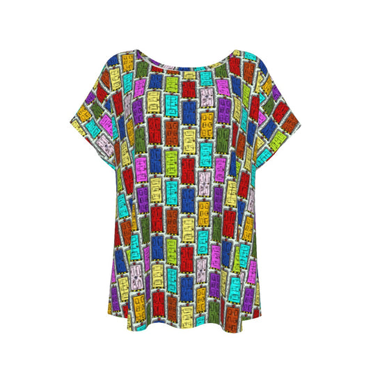 Sketchy Scare Doors - Women’s Relaxed Fit Scoop Tee