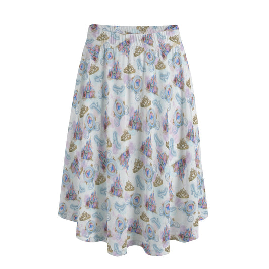 Watercolor Fairytale Fantasy - Women’s Pocket Midi Skirt