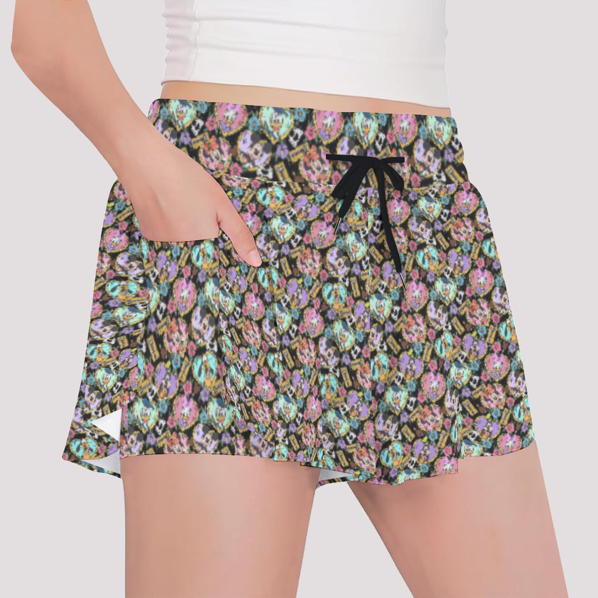 Tattoo Hearts Classic Crewends - Girls’ Flowy Pocket Shorts