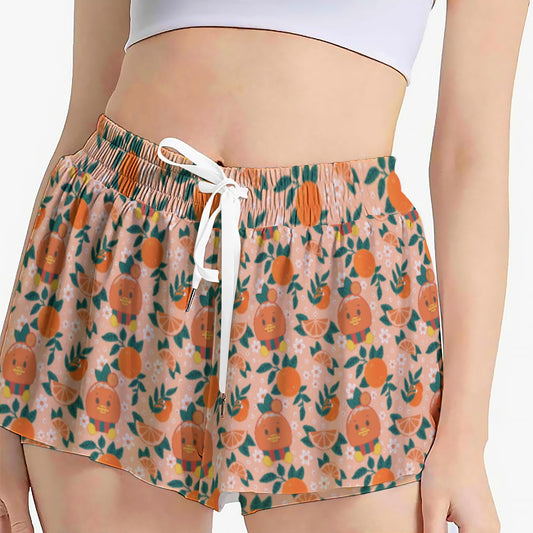 Juicy Citrus Friend - Women's Flowy Pocket Shorts