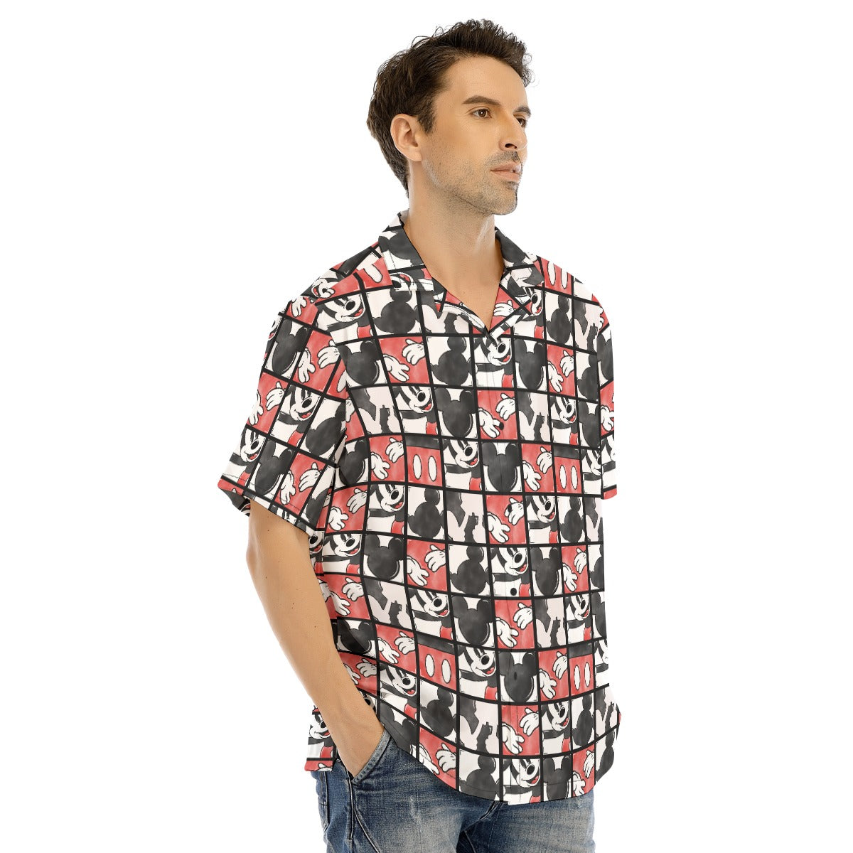 Mouse Block Party - Men's Hawaiian Button Up Shirt