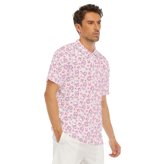 Rainbow Bow Kitty - Men's Polo Shirt