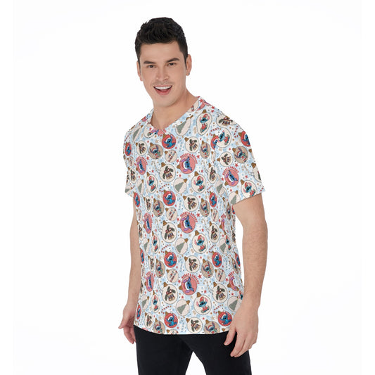 Festive Elf and Ornament Fun - Men's Short Sleeve T-Shirt