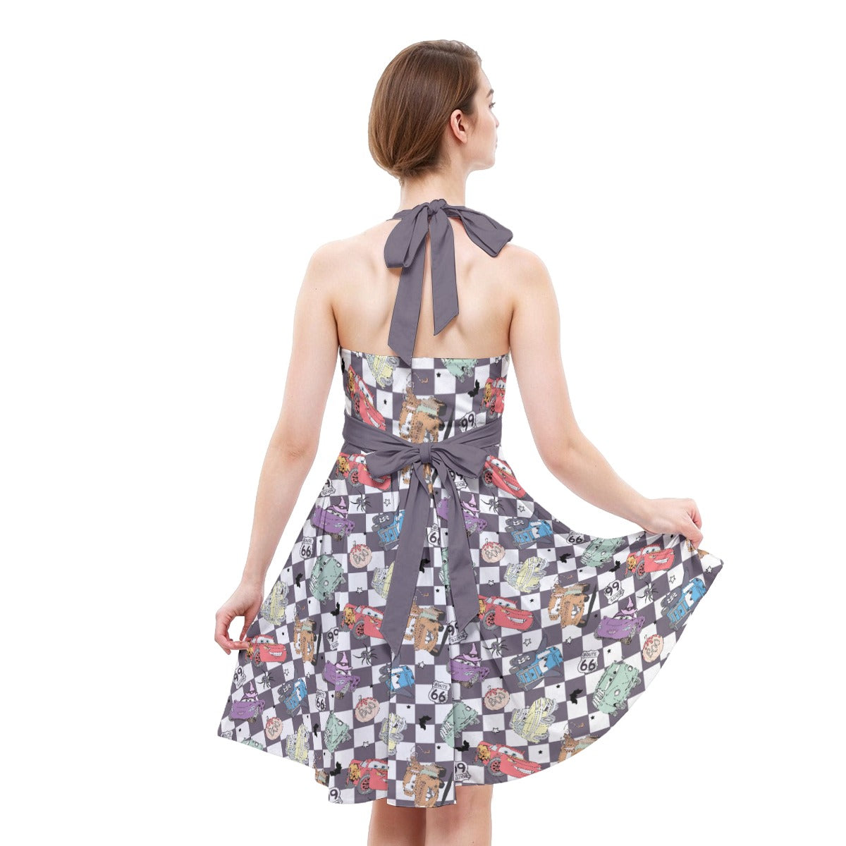 Halloween Racing Crew - Women's Halter Vintage Pocket Dress