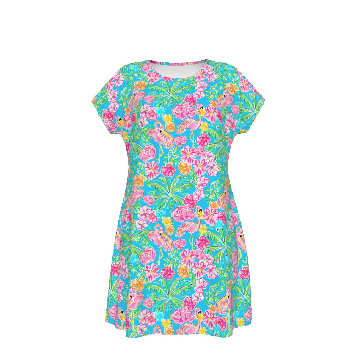 Flamingo Fiesta - Women's T-Shirt Dress