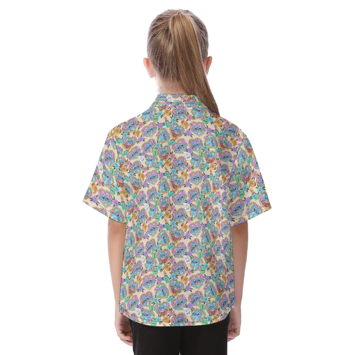 Tattoo Hearts Stitch - Kid's Hawaiian Button Up Shirt