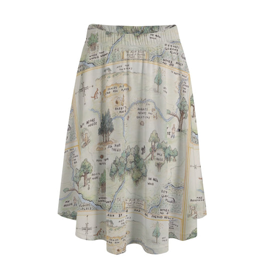 Hundred Acre Map - Women’s Pocket Midi Skirt