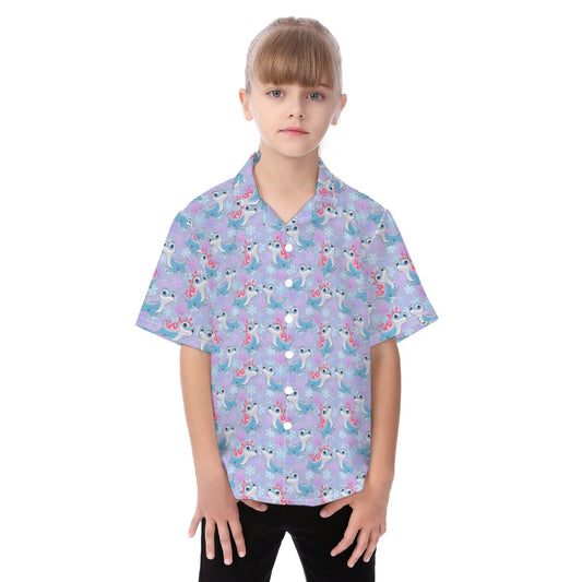 Bruni the Fire Spirit - Kid's Hawaiian Button Up Shirt