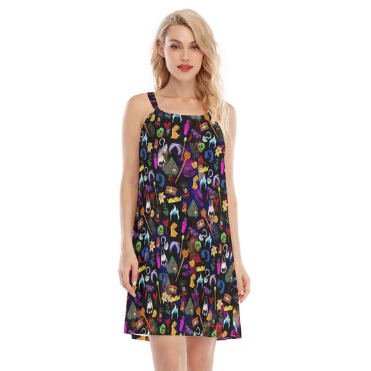 Villainous Icons Collage - Women’s Adjustable Sundress