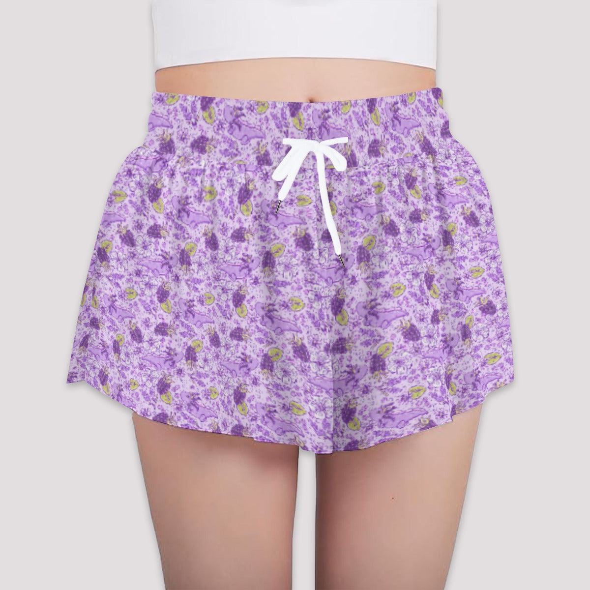 Fruitimals - Blackberry Axolotls - Girls’ Flowy Pocket Shorts