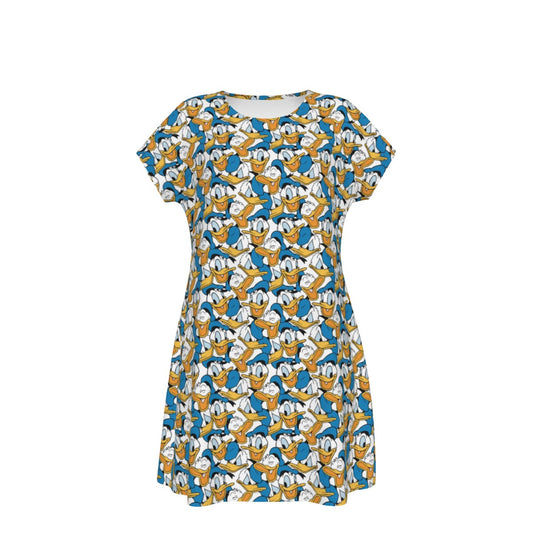 Many Faces of Feisty Duck - Women's T-Shirt Dress