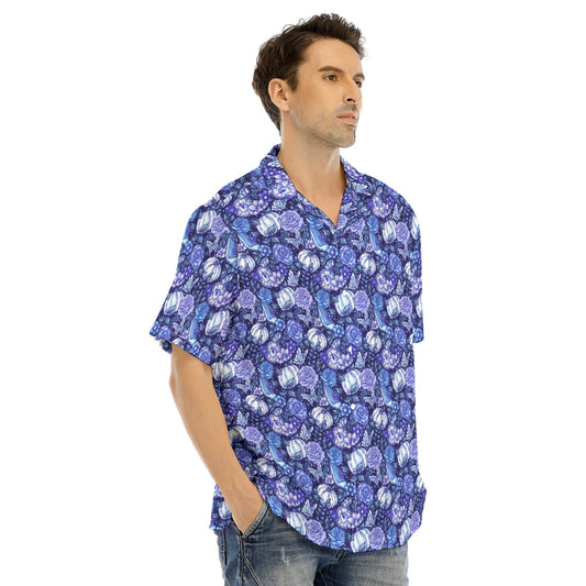 Fairytale Florals - Cinderella Inspired - Men's Hawaiian Button Up Shirt